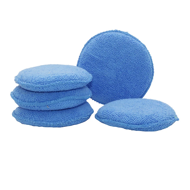 1 Pcs 5 inch Car Waxing Polish Foam Sponge Applicator car Cleaning Detailing sponge Pads Microfiber Auto maintenance tools