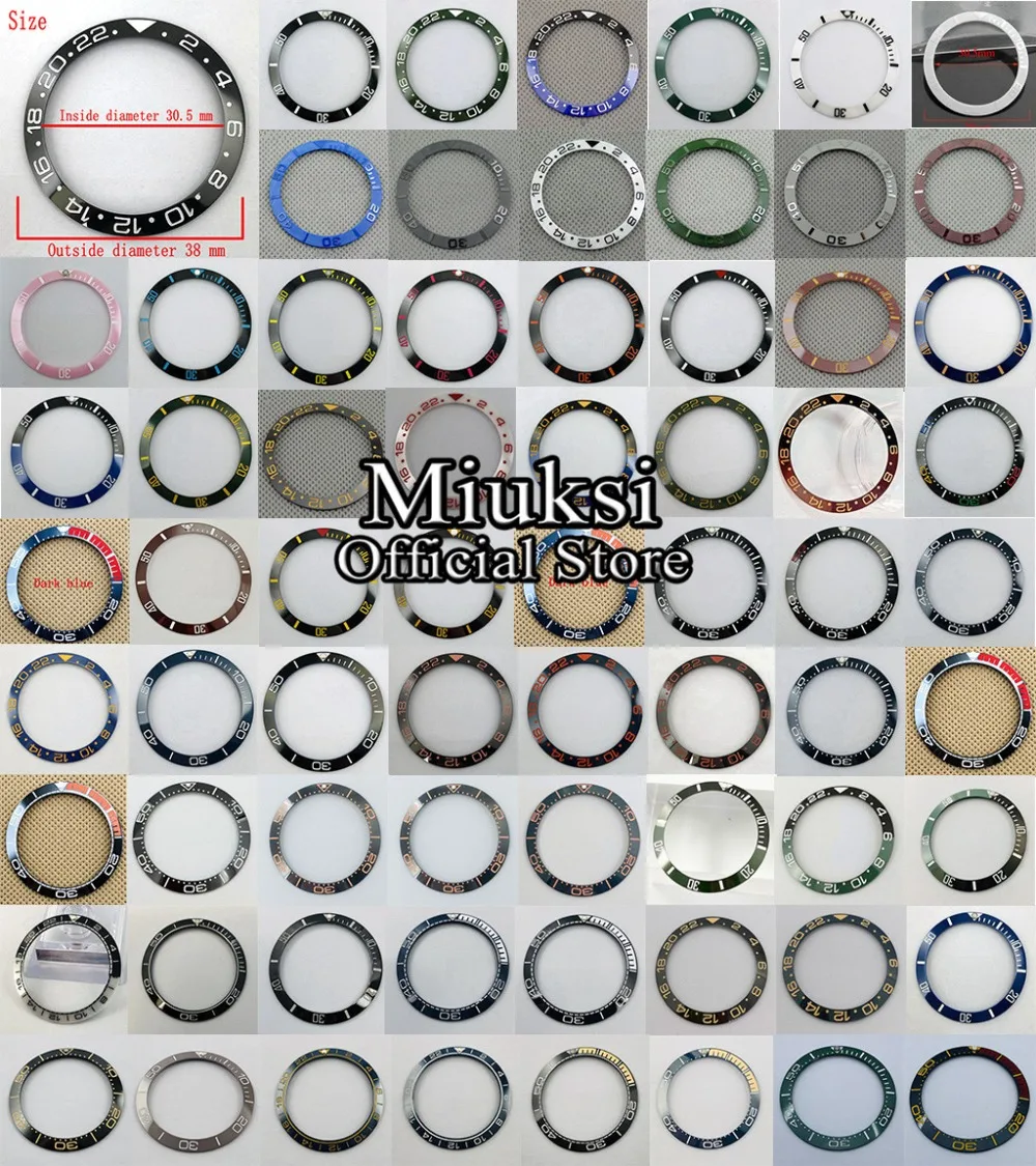 Miuksi 38mm Keramik-Uhrenlünette passend für 40mm Uhrengehäuse – Detail 2