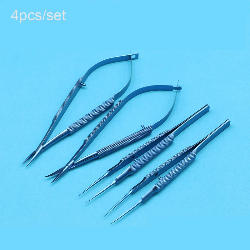 Titanium Tlloy Surgical Instruments Ophthalmic Microsurgical  Instruments Needle Holders  Scissors Tweezers sterilizing box