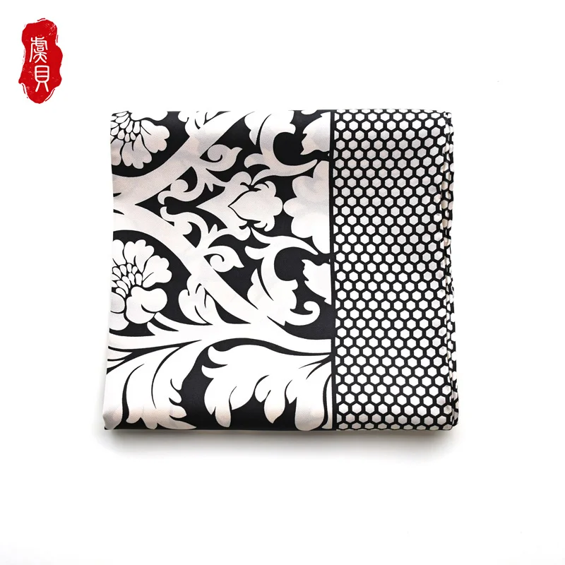 Houndstooth Real Silk twill Scarf Printed big Square Bandana Women Luxury Head Scarfs For Ladies Fashion 2020 Foulard Femme Gift