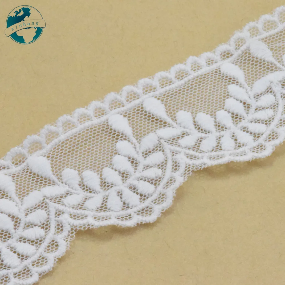 3 سنتيمتر واسعة القطن التطريز الدانتيل الأبيض الخياطة الشريط جبر تقليم الزفاف الديكور DIY بها بنفسك دمى Colthes إكسسوارات الستائر # 3041