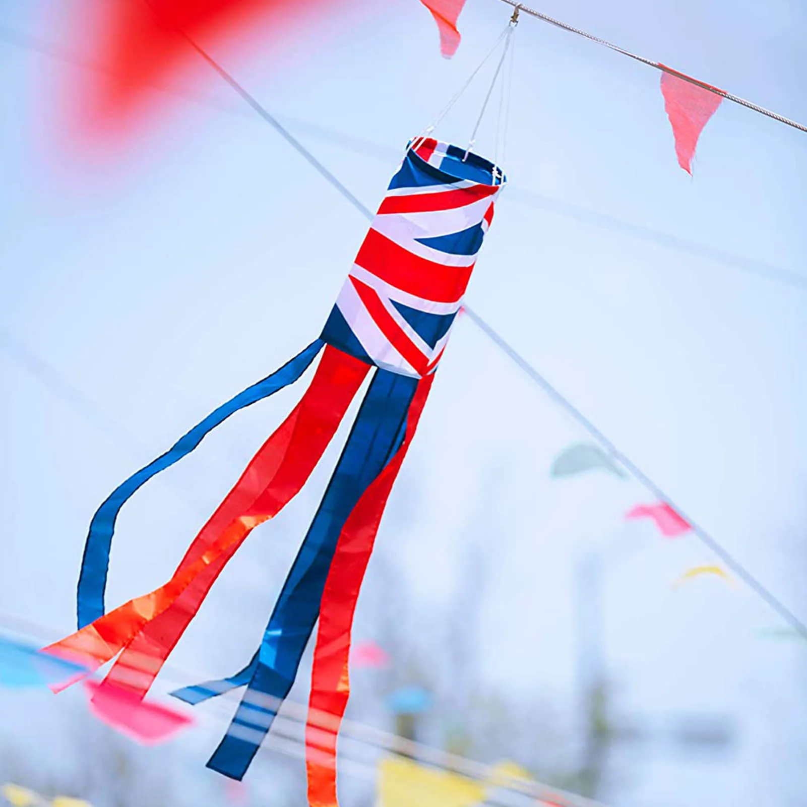 Wind Sock Weather Vane Windsock Toy Kite Wind Monitoring Needs Wind Indicator Outdoor Hanging Flag Anti-Fade Patriotic Decor