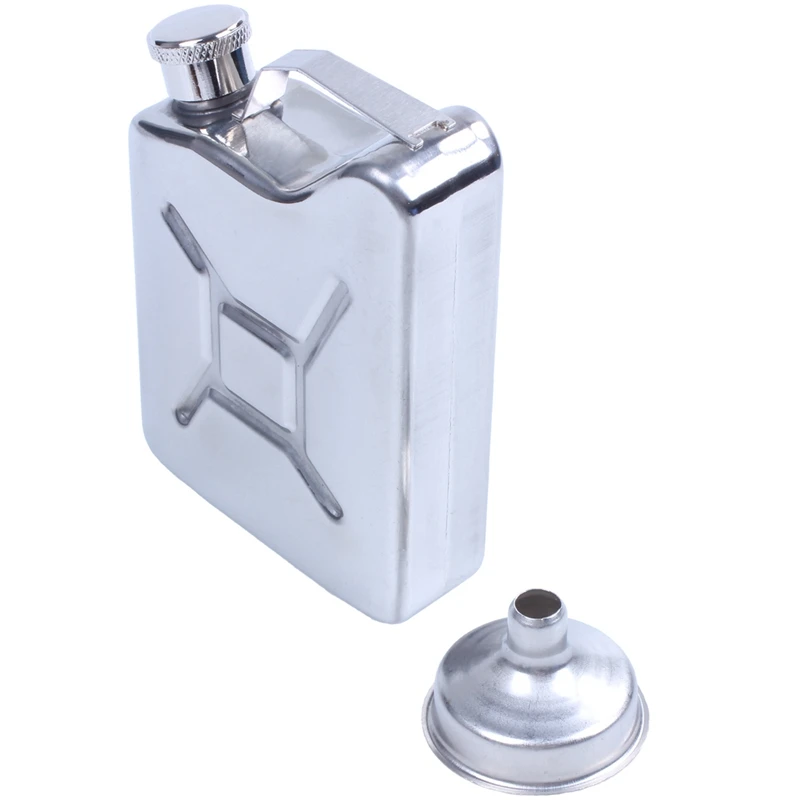 WSFS Hot Mini Stainless Steel 5oz Hip Flask Liquor Whiskey Alcohol Fuel Gas Gasoline Can