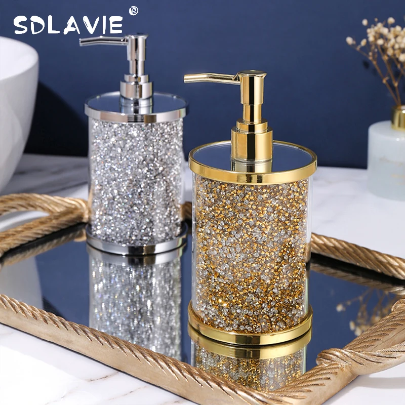 European-Style Light Luxury Broken Drill Liquid Soap Dispenser Bathroom High-End Hand Sanitizer Soap Dispenser Plastic Bottle