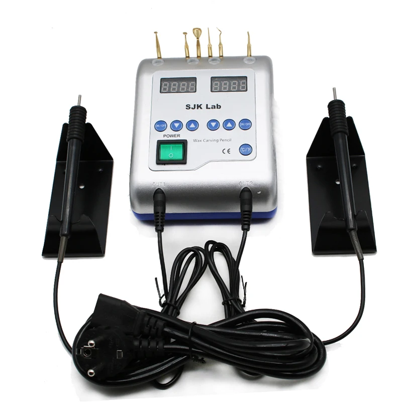 Dental Lab Electric Waxer Carving Machine Double Carving Pen Carving Wax Knife Dental Electric Wax Carver Dentistry Dentist Tool