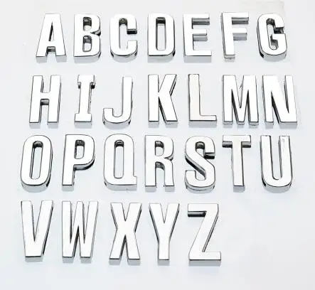 26pcs/lot Internal Dia. 30mm A - Z plain slide letter 3colors fit for 30MM leather wristband diy charms