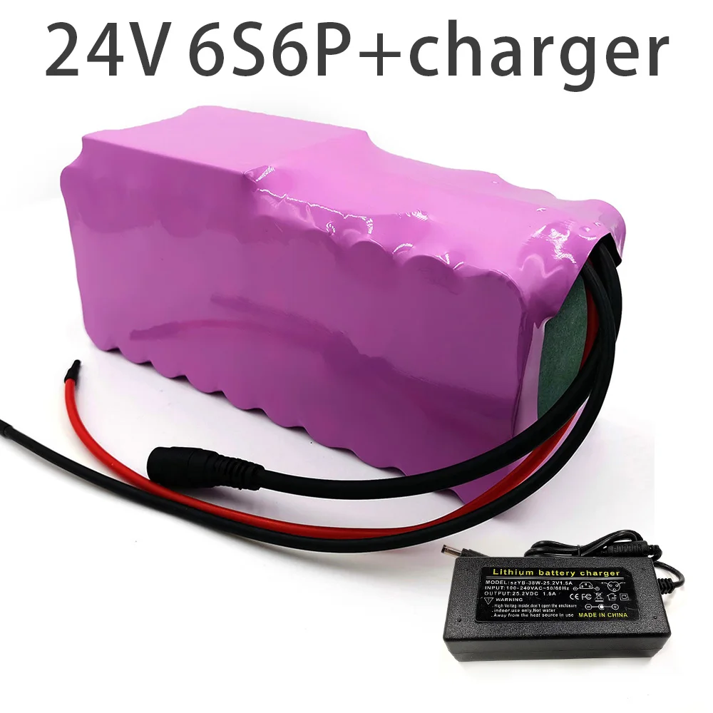 

With charger 21Ah 6S6P 24V battery e-bike ebike electric bicycle Li-ion customizable 170x85x70mm