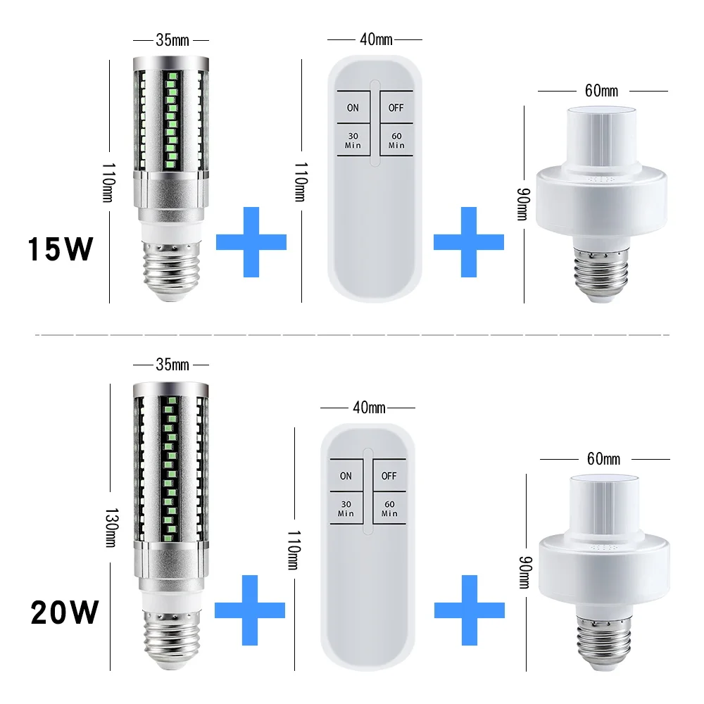 Luz LED germicida E27, esterilizador, lámpara de ozono, bombilla Led ultravioleta, 220V, desinfecta bacterias, UVC, mata Virus, gérmenes y ácaros