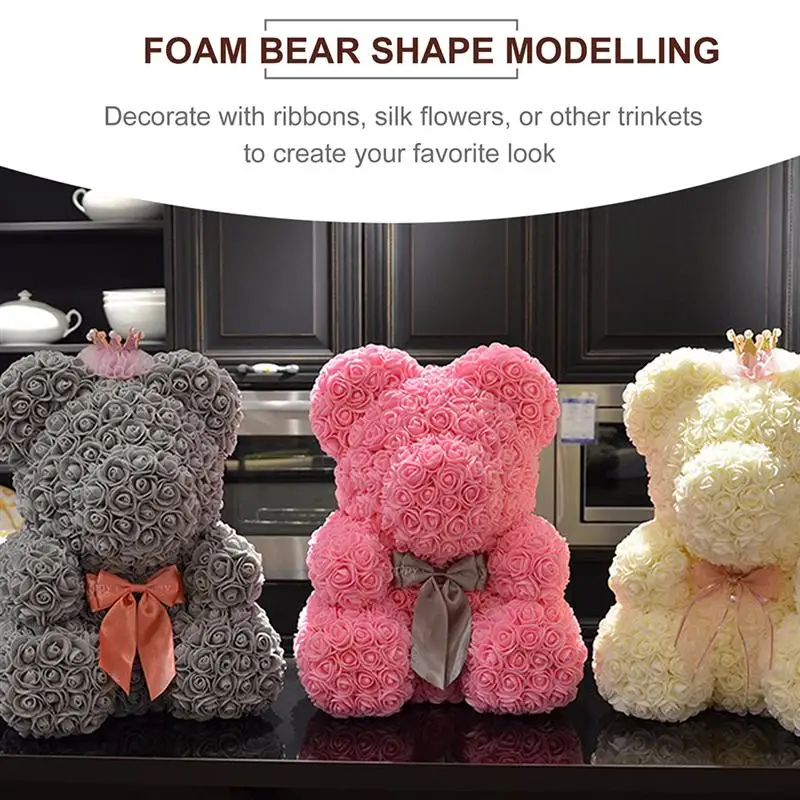10pcs Handcraft And Creativity Foam Creative Model Foam Pearl Bear Molds For Crafts Heart Heart Ornament and Mini Cake Moldss