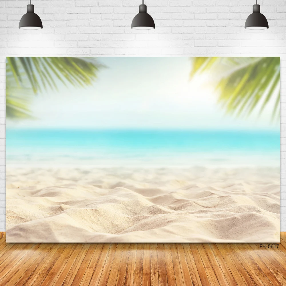 Tropical Blue Sea Beach Sand Summer Holiday Seaside Photographic Backgrounds Photography Backdrops For Party Baby Photo Studio