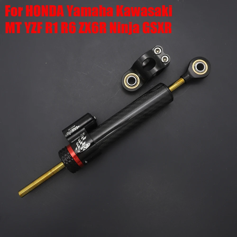 

CNC Universal Motorcycle Adjustable Steering Damper Stabilizer For HONDA Yamaha Kawasaki MT YZF R1 R6 ZX6R Ninja GSXR