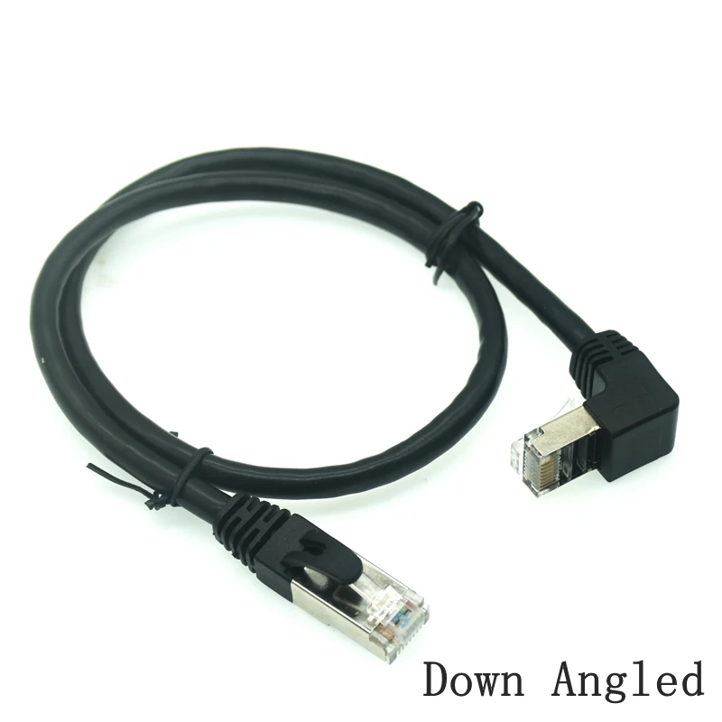 10m 5m 1m cavo RJ45 26AWG CAT6 UTP lato angolato a forma di L RJ45 cavo Patch forma cavo Ethernet cavo Lan CAT5 gomito Gigabit CAT6