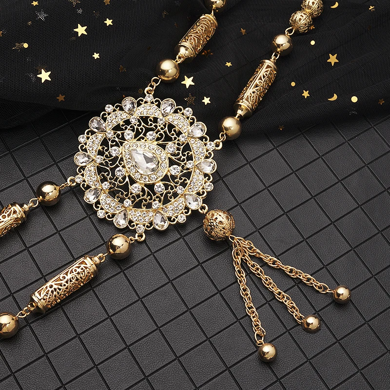 

Morocco Style National Brand Design of Bride's Necklace for Women's Wedding Chest decoration