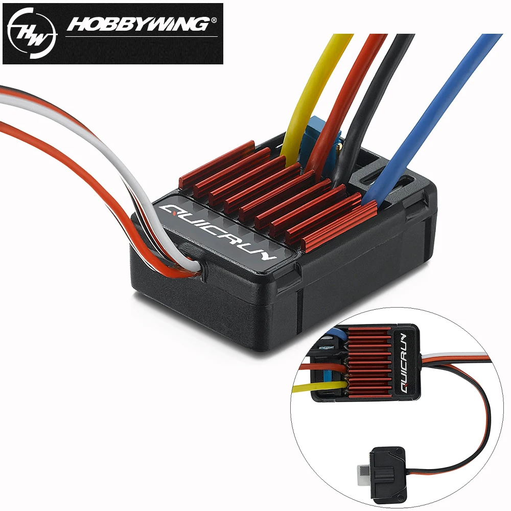HobbyWing QuicRun 1060 1625 0880 Waterproof Brushed Electronic Speed Controller For RC Touring Cars/Buggies/Truck/Crawlers Toys
