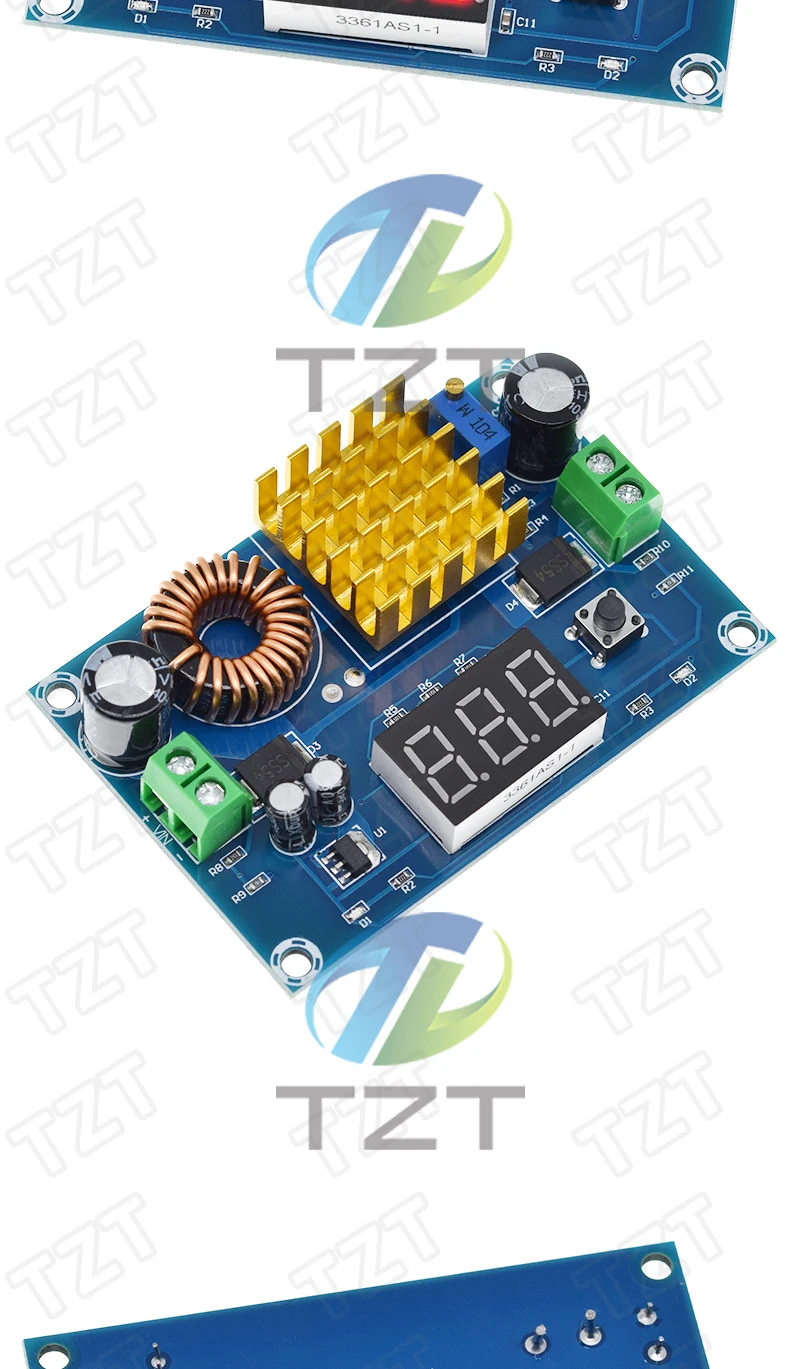 TZT DC 3V-35V zu DC 5V-45V Boost-Modul Digitales Voltmeter DC-DC Step-Up-Modul Boost-Konverter-Platine 5A Leistung Einstellbare Spannung – Detail 5