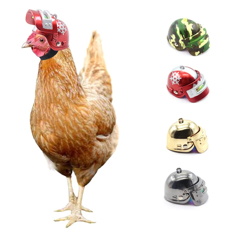 

Funny Chicken Helmet Bird Duck Protect Cap Sun Rain Protection Helmet Pet Protective Gear Small Pet Supplies Pet Accessories