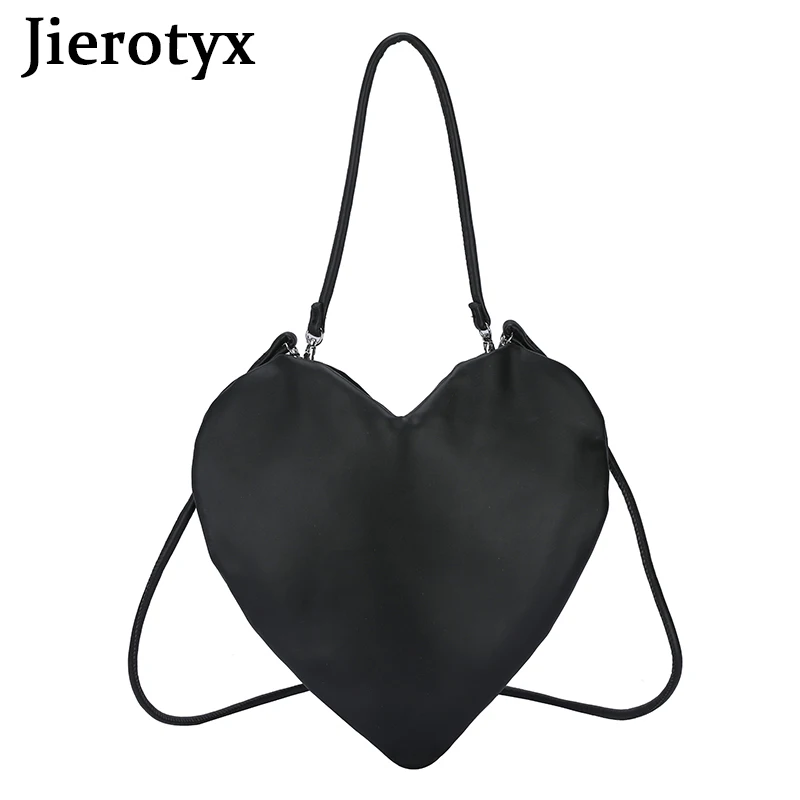 

JIEROTYX 2022 Sweet Heart-Shaped Women Crossbody Bags Mini Female Handbags Black And White Girls Mobile Phone Bag Free Shipping