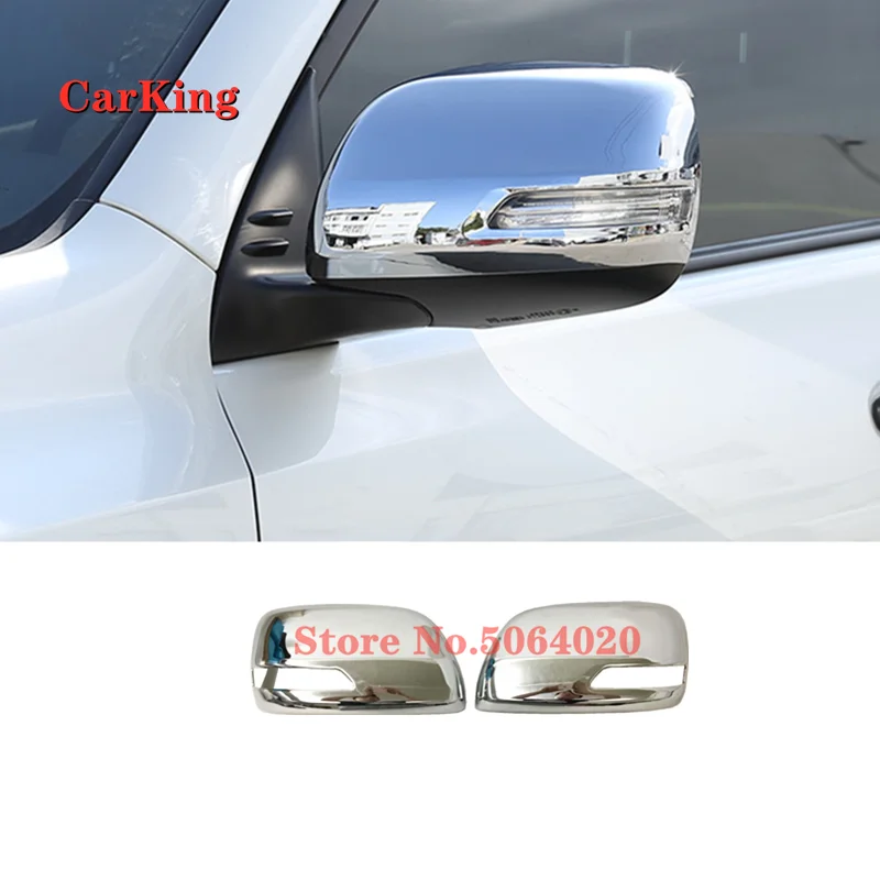 ABS Chrome For Toyota Prado FJ150 FJ 150 2010-2018 Car rearview mirror decoration sticker Cover trim Car Accessories 2pcs