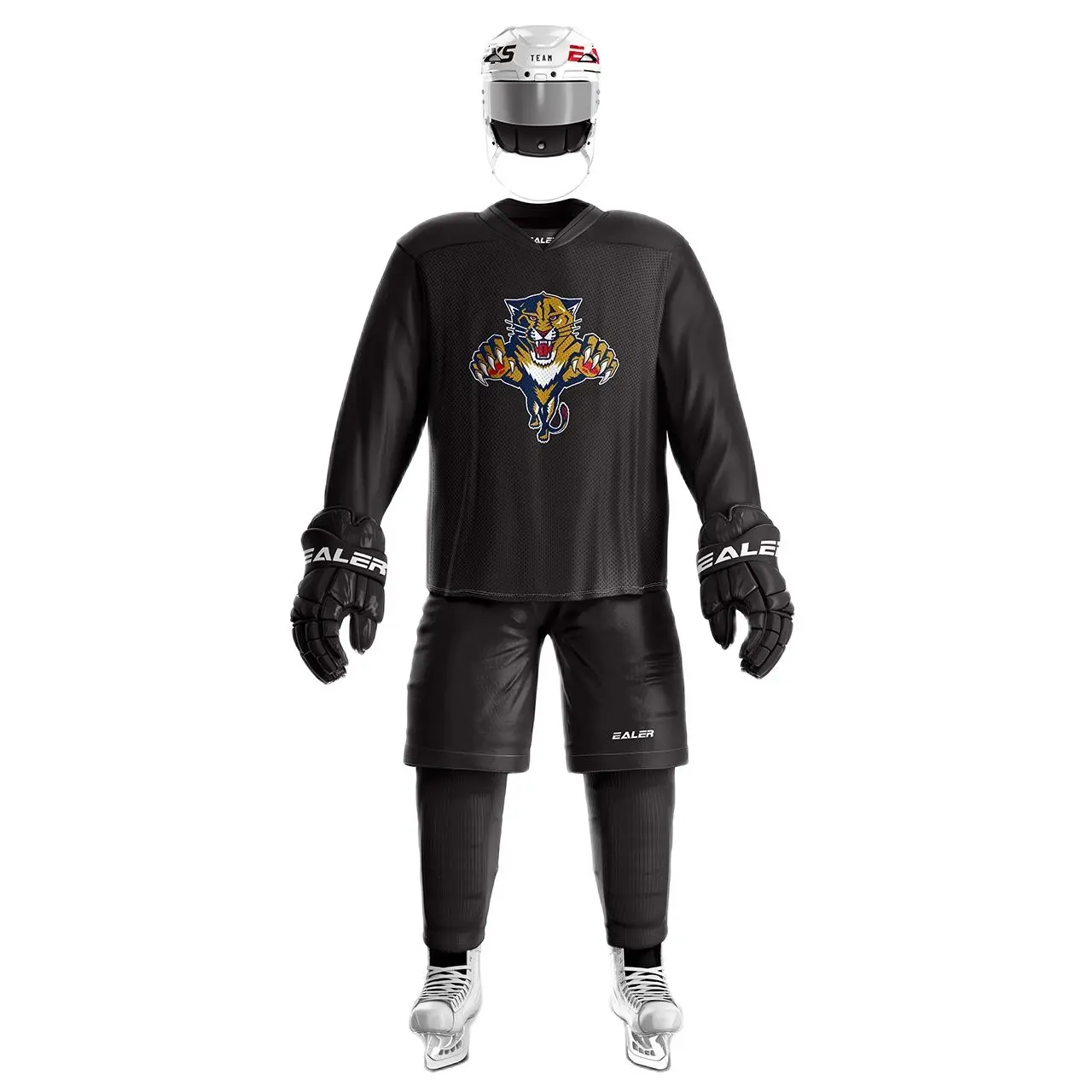 H80 series high-quality light and thin breathable black personalized ice hockey practice jersey & large street shirt-all sizes