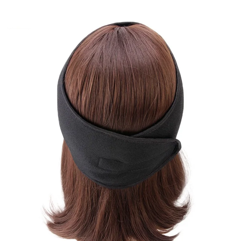 Adjustable Non-Slip Wig Headband with Mesh Wrap, Soft Polyester Material, and Fashionable Design, Perfect for Wigs