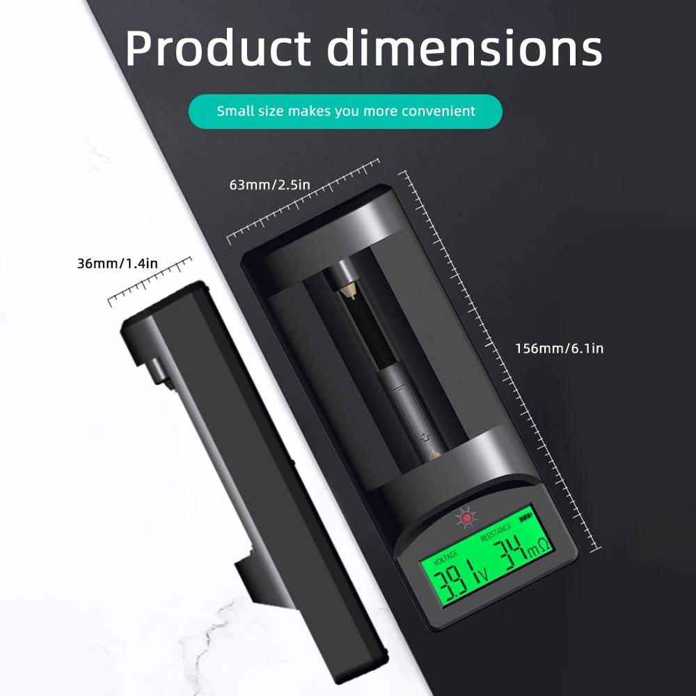 AA/AAA 7V Battery Voltage Internal Resistance Tester Meter 0~999mΩ Indicate Volt Tester Checker 18650 Lithium Battery Tester