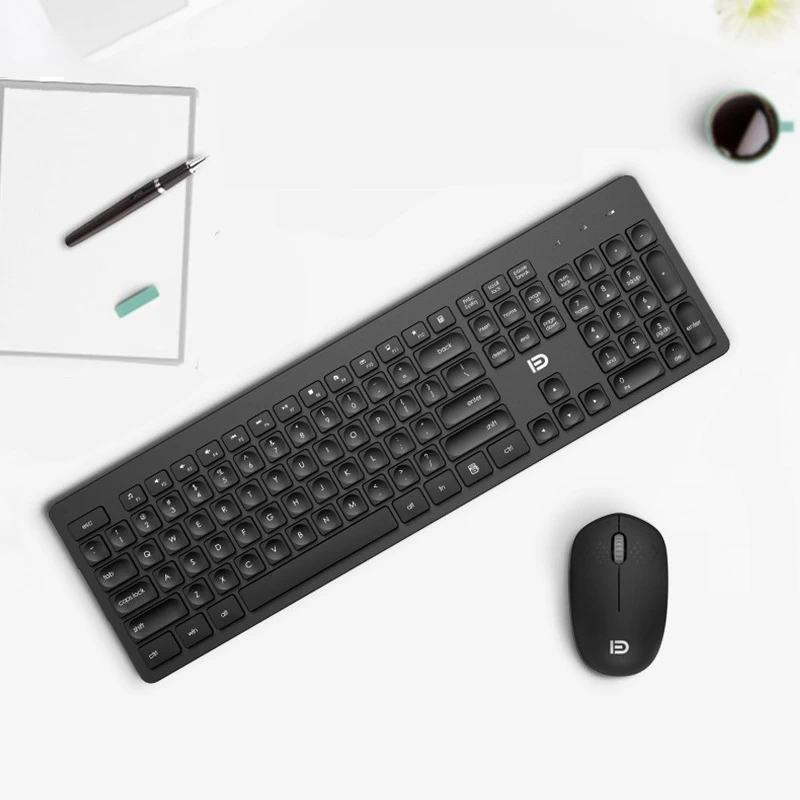 Wireless Keyboard and Mouse Set with Multimedia Keys for desktop Notebook Home Office Gaming keyboard and mouse pc