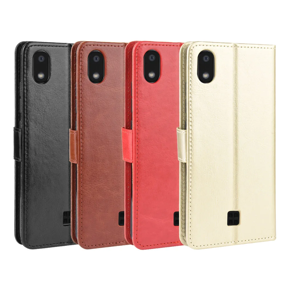 

For LG K20 2019 Case For LG K20 Dual Retro Wallet Flip Style Glossy Skin PU Leather Phone Cover For LG K20 2019 LMX120EMW Case