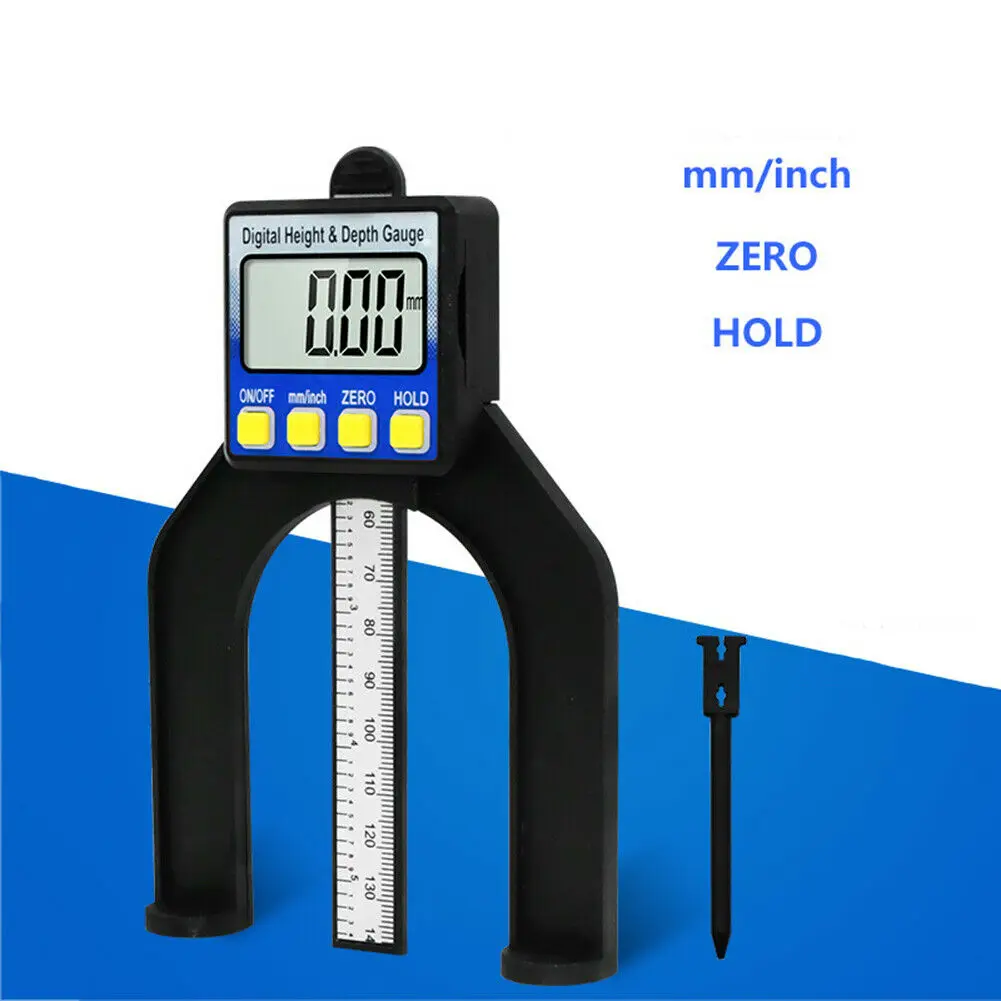 Digital Depth Gauge LCD Height Gauges Calipers With Magnetic Feet For Router Tables Woodworking Measuring Tools