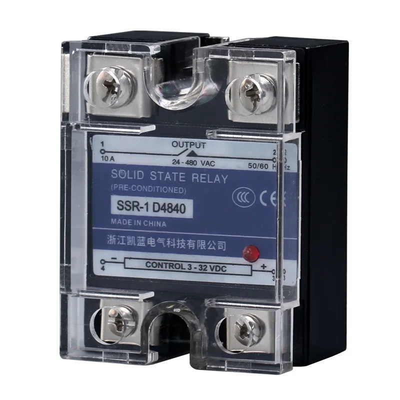 SSR-10AA 25AA 40AA SSR Single Phase AC Control AC Heat Sink 70-280VAC To 24-480VAC 60A 80A 100A AA Solid State Relay