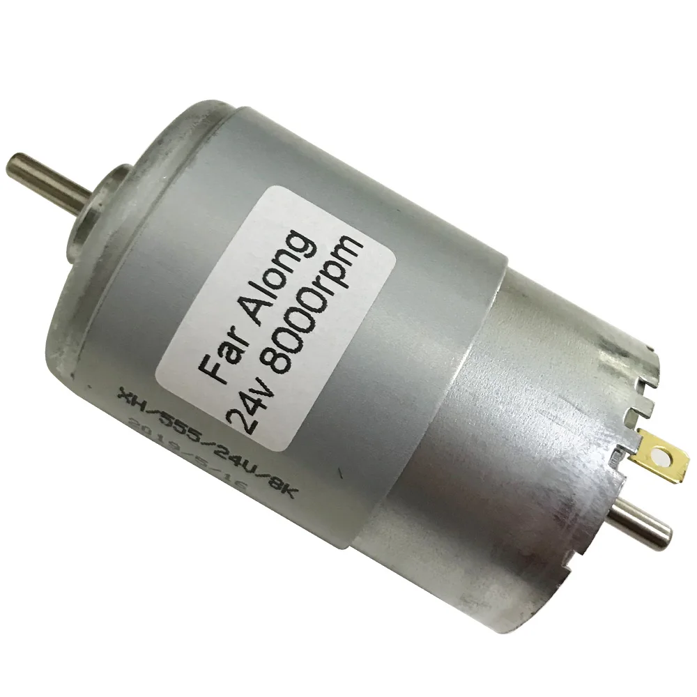 Micro Double Shaft DC High Speed Motor 24V 8000RPM Reversed Carbon Brush High Power DC Motors Use For Robot Toys Smart Device