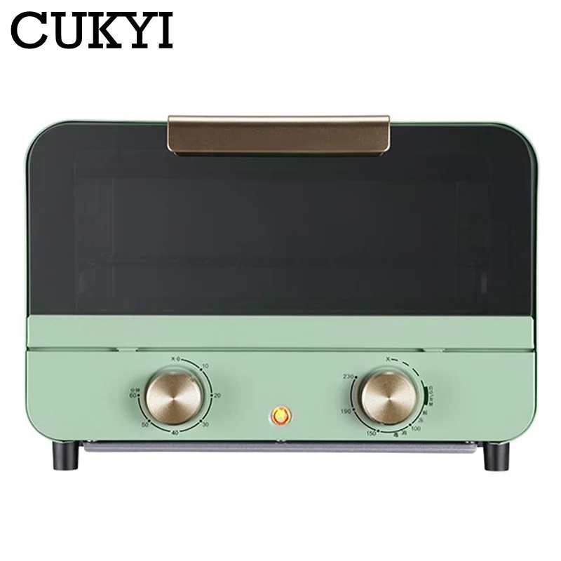 CUKYI 12L Mini Forno Elettrico Forno 220V Home Pizza Forno Strumenti di Cottura Per Le Torte Ala di Pollo di controllo di temperatura Intelligente