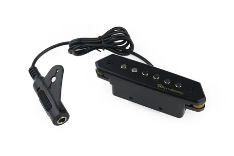 स्काईसोनिक A-710 साउंडहोल पिकअप मैग्नेटिक + टैप-रिस्पॉन्सिव माइक सिस्टम एक्टिव प्रीएम्प W/स्ट्रैप जैक ध्वनिक/बास गिटार के लिए 8 best sales स्काईसोनिक - №5