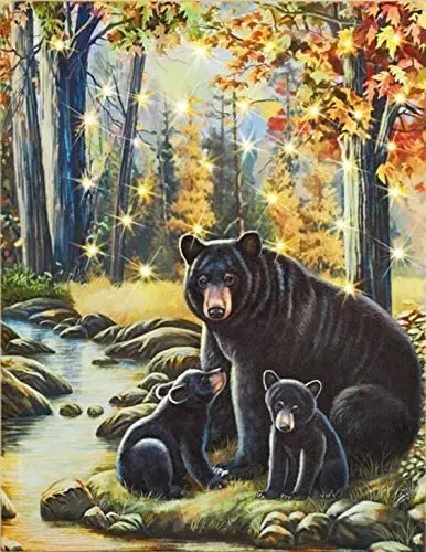 Vintage Metal Tin Sign Black Bear Family for Home Bar Pub Kitchen Garage Restaurant Wall Deocr Plaque Signs 12x8inch