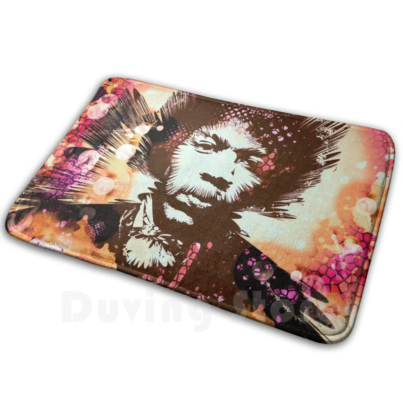 Carpet Mat Rug Cushion Soft Psychedelic Hey Joe Voodoo Child Woodstock Guitare Experience