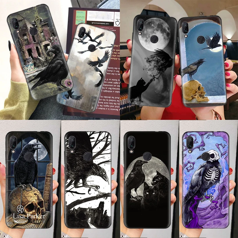 Crow Raven Dark Skull Phone Case For Xioami Mi 11 Lite Poco X3 NFC Pro  Note 10 F1 9 8 10S 10T 9T A1 A2 A3 Cover Coque Shell