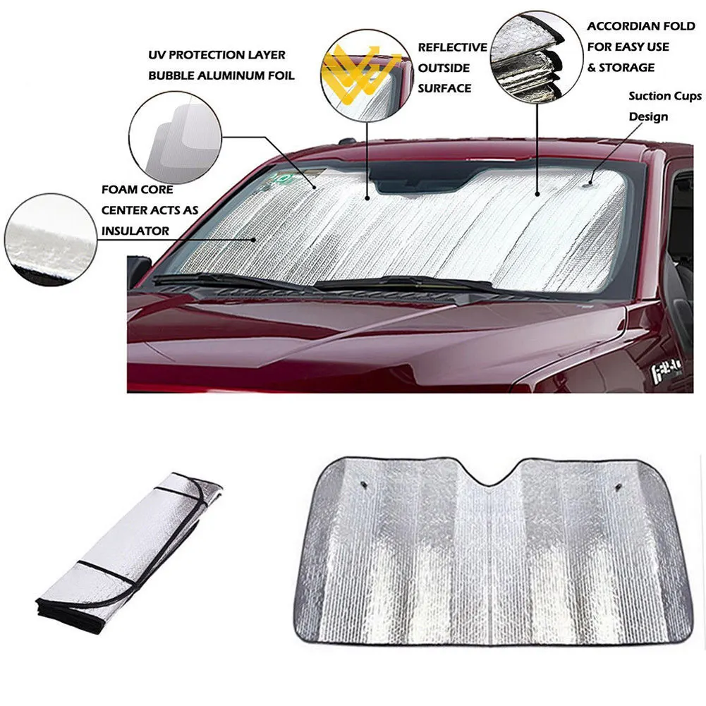 Car Front Rigid Windscreen Sunshade Sun Shade Visor Screen Cover 140 x 70cm TD326