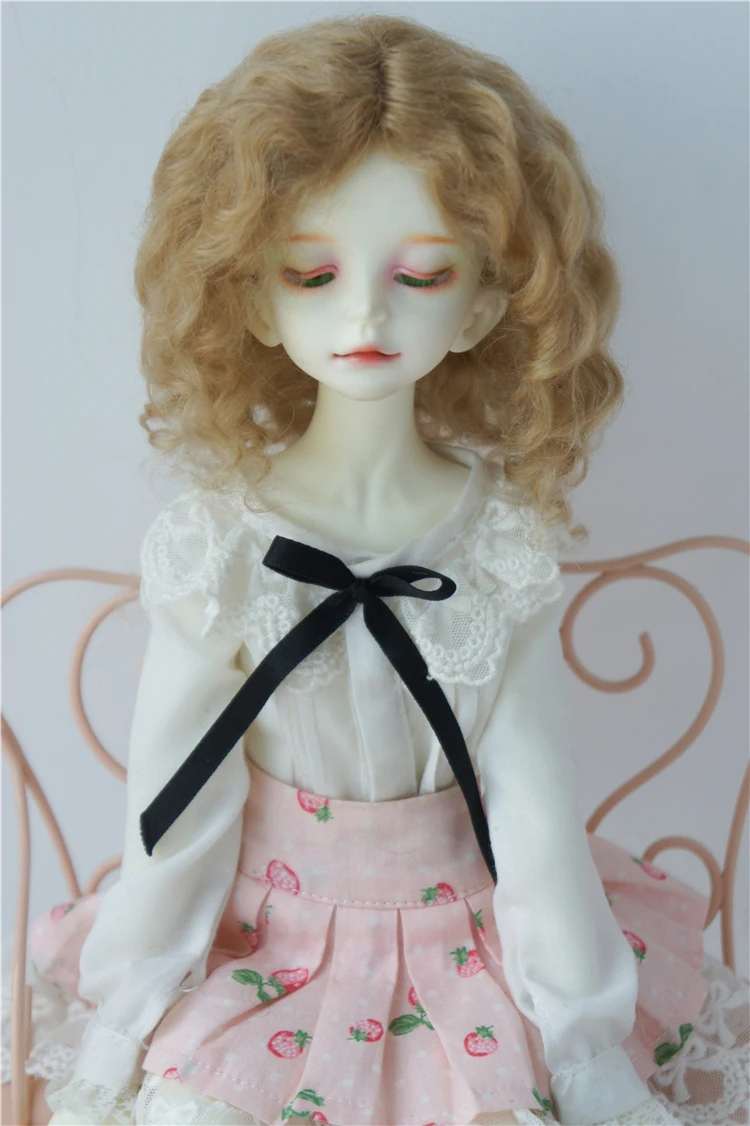 

Fjusuns Doll Wigs JD207 7-8inch 18-20CM 1/4 MSD French Curl Mohair BJD Hair Minifee Tiny Fairy KID DELF Doll Accessories