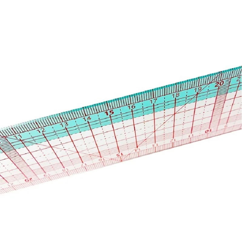 20/30/40/50cm Garment Ruler Two Color Grading Ruler Metric Ruler Patchwork Reglas Tailor Clothing Tool School Supplies