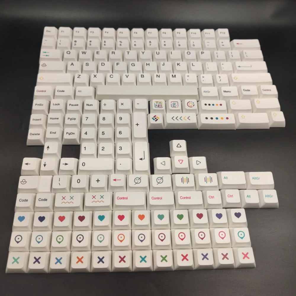 Sample Colour Pencil Design White Keycaps For Cherry Mx Switch Mechanical Gaming Keyboard Sublimation PBT Keycaps XDA Profile