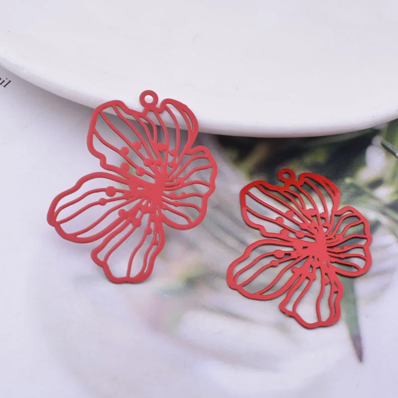30 Stück AB6598 30*37mm Messing Fliegende Schmetterling Anhänger Roségoldfarben Tier Schmuckanhänger – Detail 10