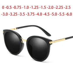 Ronde rétro femmes polarisées Prescription lunettes de soleil hommes conduite miroir Gafas mode myopie lunettes-0.5 -1.0 -2.0 à-5.0