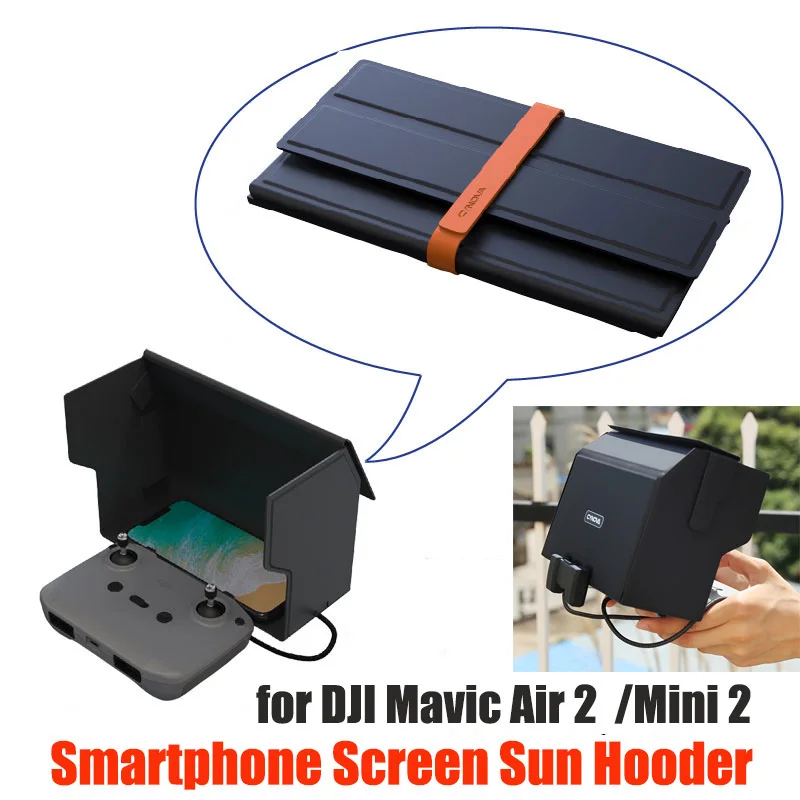 for DJI Mavic Air 2 Remote Controller Sun Hooder Mini 2 Smartphone Screen Sun Shade Monitor Anti Glare Cover Drone Accessories