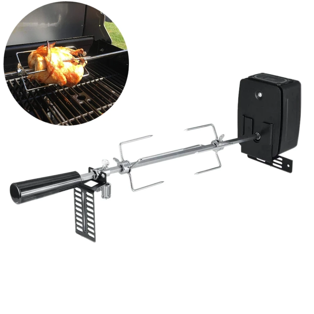 Automatic BBQ Grill Rotisserie Electric BBQ Outdoor Spit Roaster Rod Charcoal Pig Chicken Beef Outdoor Camping Barbecue Tools