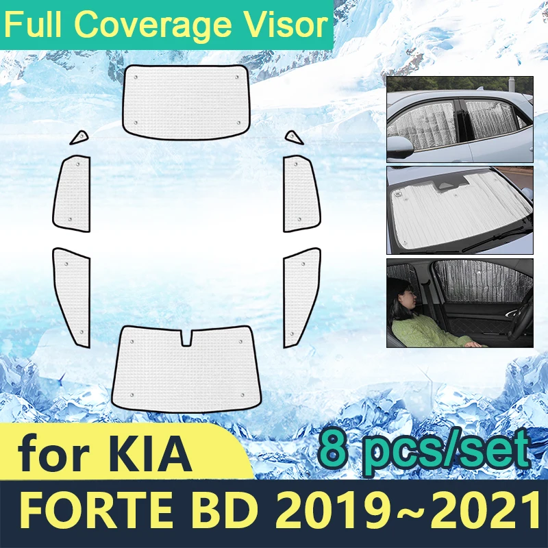 

Full Cover Sunshades For KIA Forte BD 2019 2020 2021 Car Windshield Accessories Sun Protection Windows Parasol Coche Paraguas