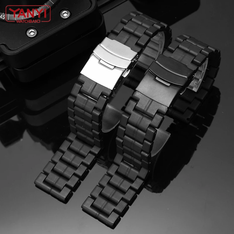 Bracelet de montre en acier et plastique, 23mm, pour luminox, sport, hommes, accessoires, 3051