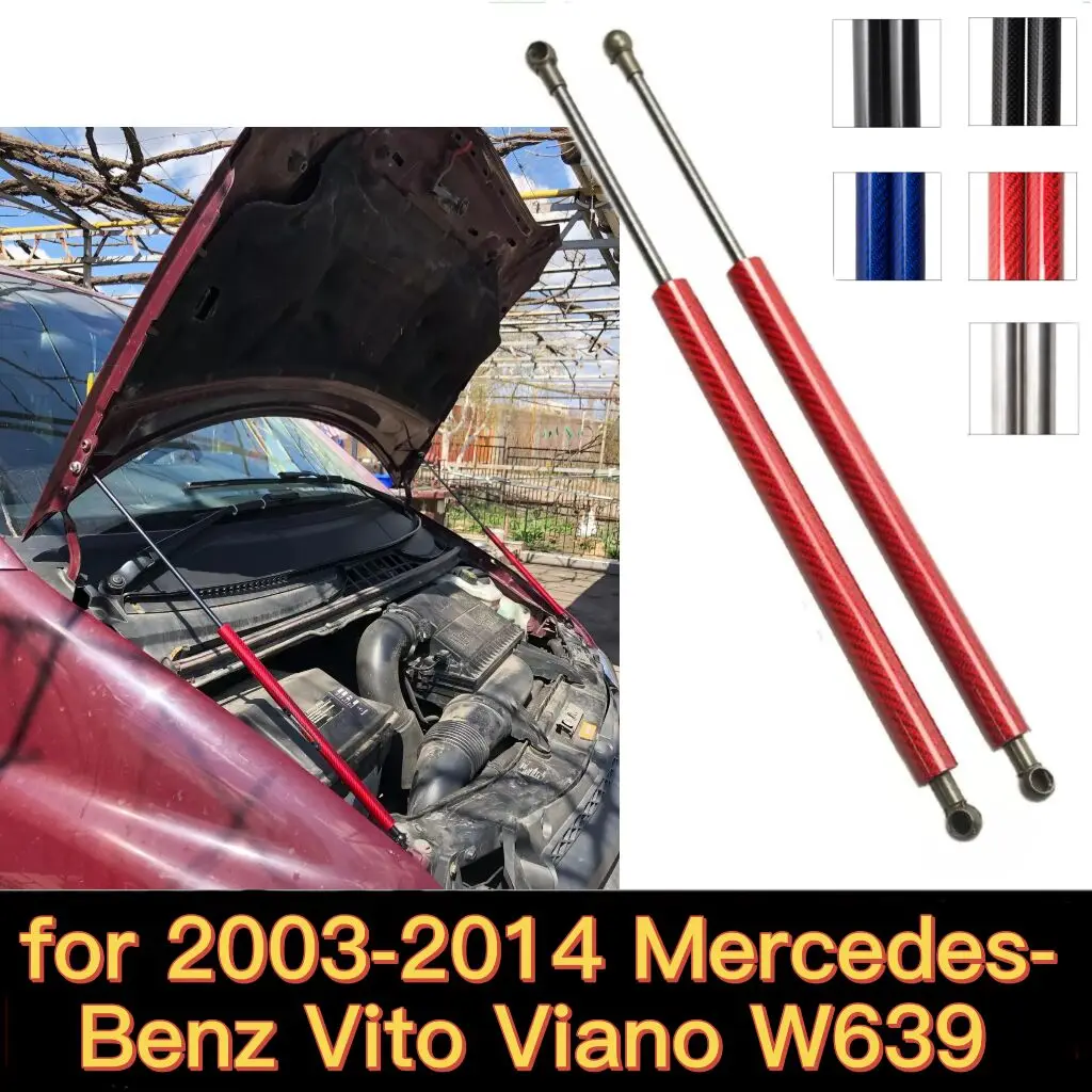 Vérins à gaz pour capot de capot avant, support de levage à ressorts, amortisseurs de chocs, tiges de piston, Mercedes-Benz Vito Viano Valente W639,