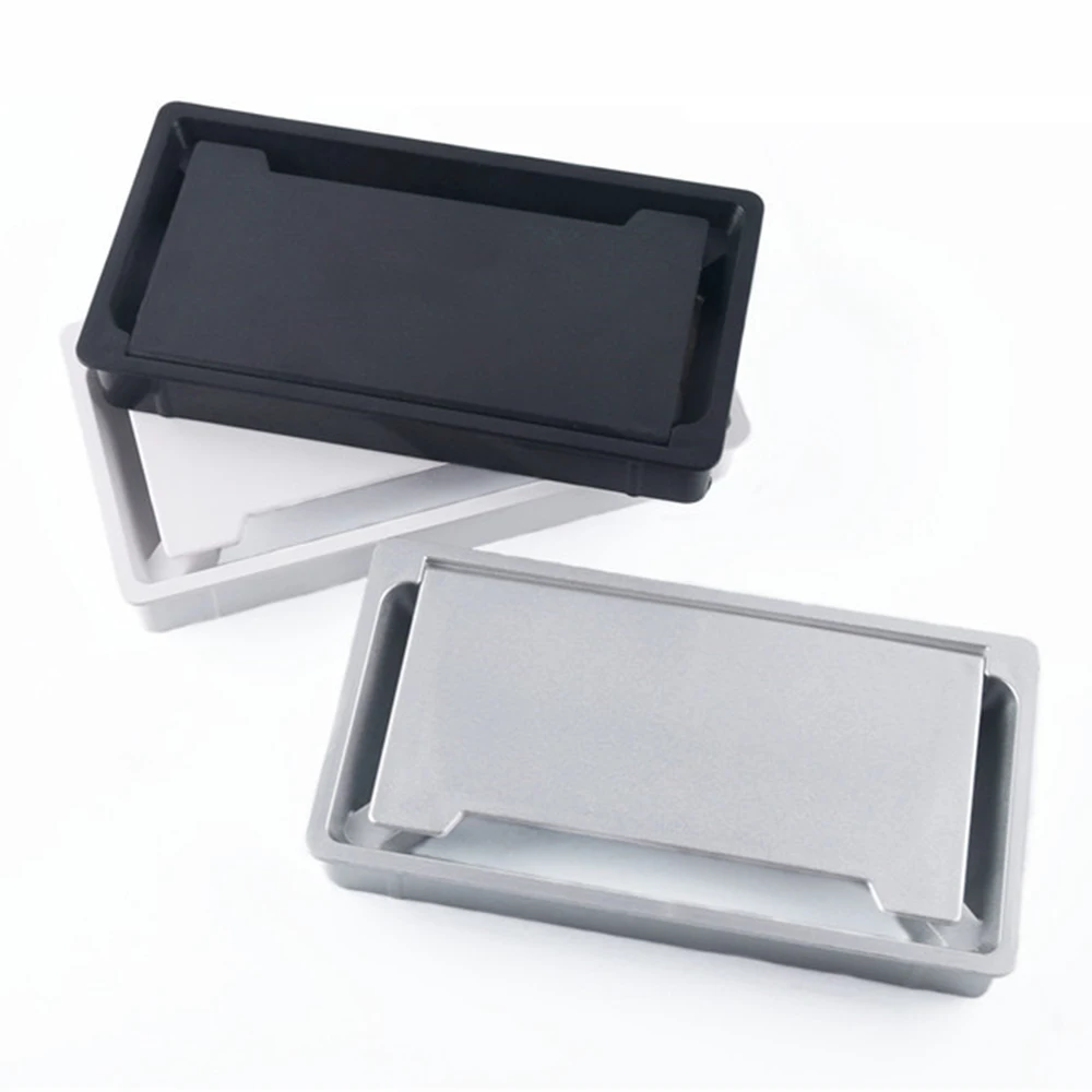 1Pcs Desk Threading Box Rectangular Desk Threading Box Outlet Hole Cover Desk Wire Hole Cover