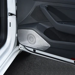For VW Volkswagen Arteon 2017 2018 2019 Interior Stainless Steel Door Speaker Sound Music Audio Ring Cover Sticker Trim
