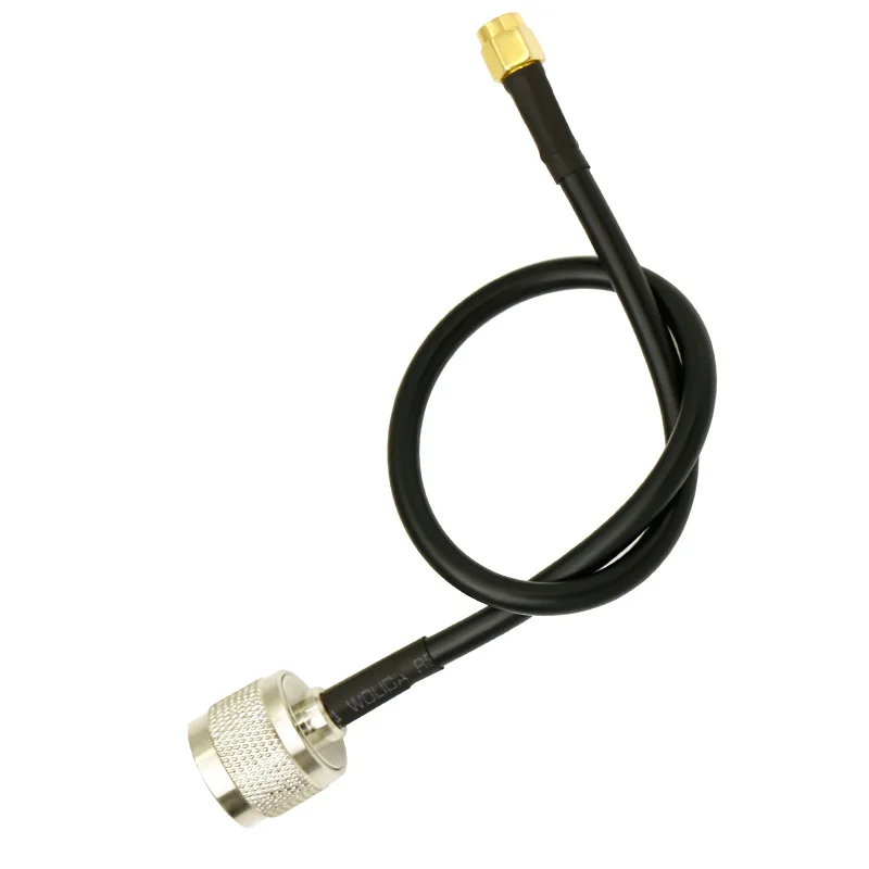 RG58 N Nam Để SMA Đực Cắm RF Adapter Cáp Đồng Trục Hình Heo Dây Nối Dài Dây Nhảy 30CM 50CM 1M