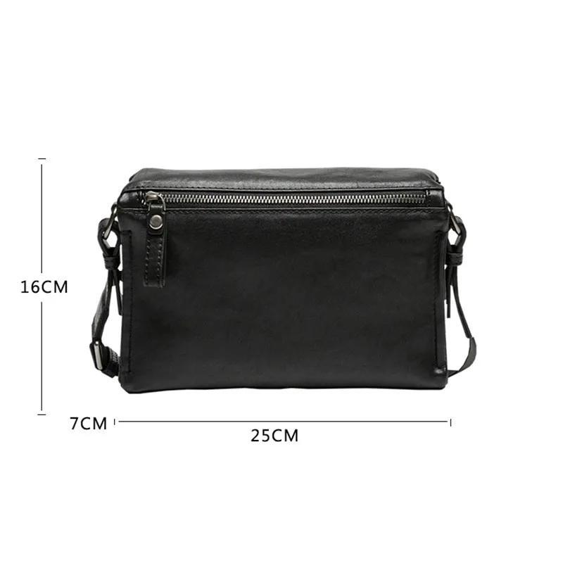 Imagem -06 - Aetoo Couro Genuíno Bolsa do Mensageiro Masculino Moda Simples Bolsa de Ombro Primeira Camada de Couro Casual Bolsa do Telefone Móvel